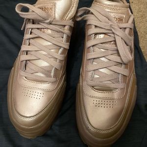 Cardi B Reebok sneakers rose gold size 9